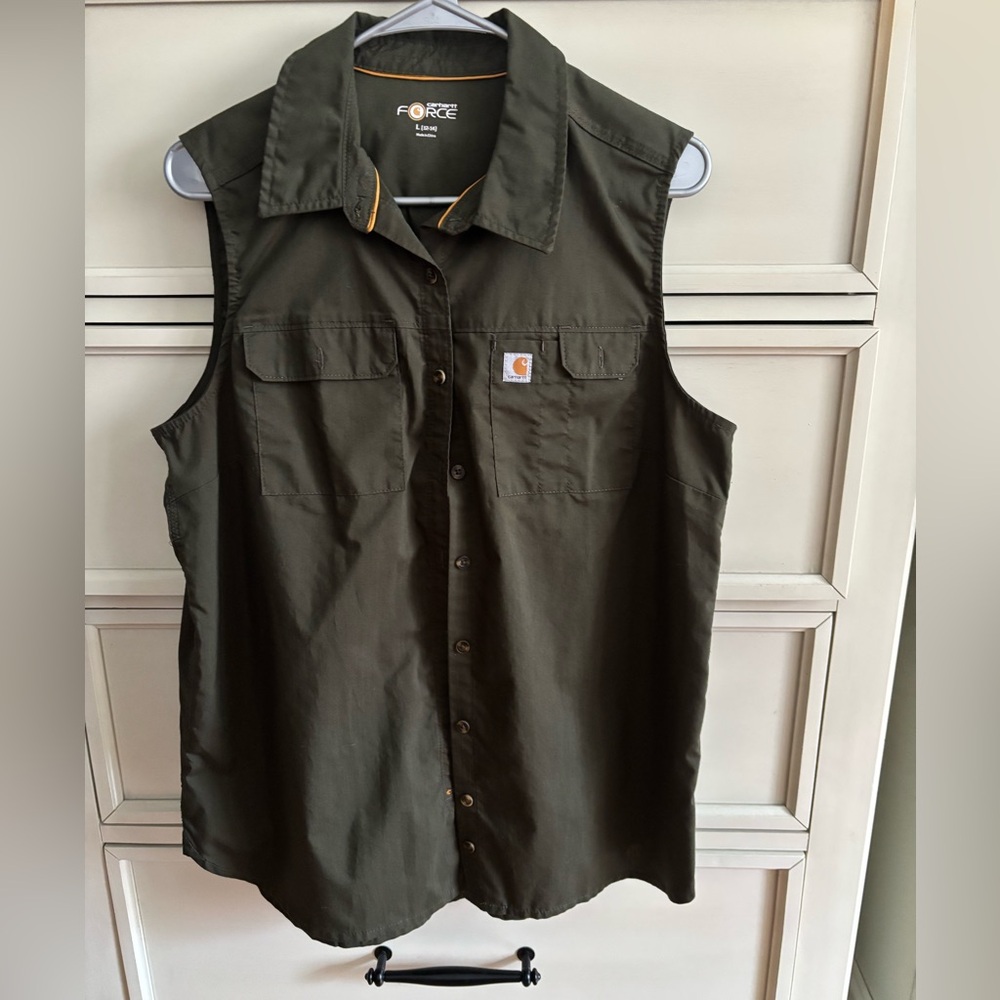 Carhartt Olive Green Sleeveless Shirt